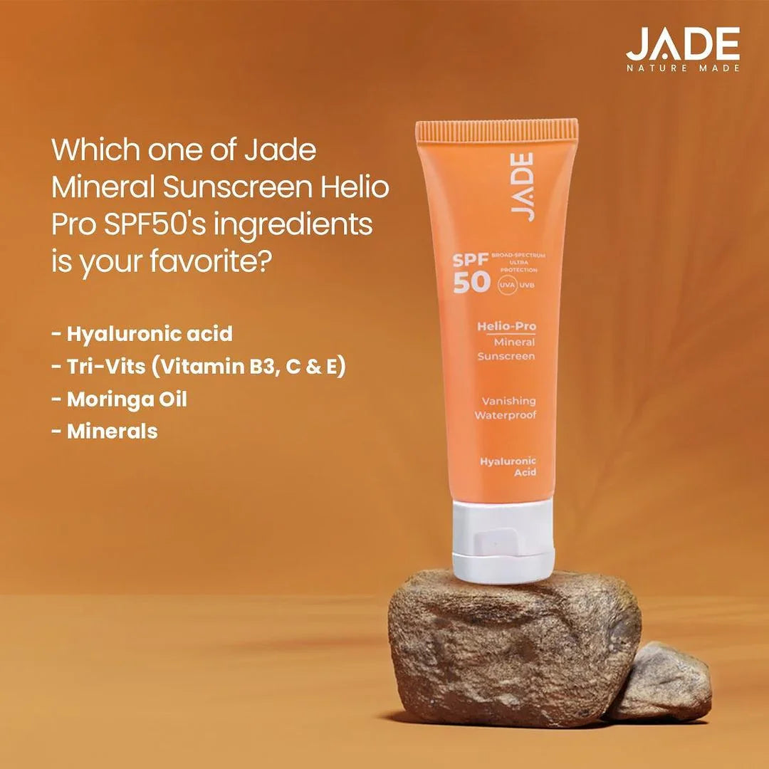 Experience the Ultimate Sun Protection with Jade Mineral Sunscreen Helio Pro SPF50 - JADE