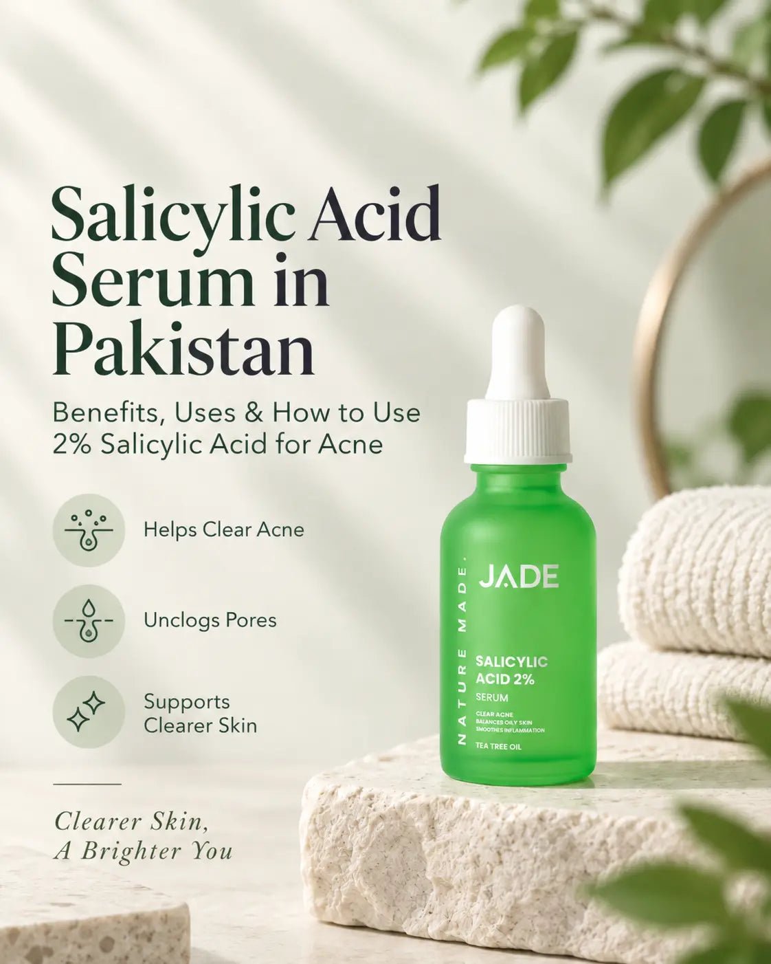 Salicylic Acid Serum in Pakistan: Benefits, Uses & How to Use 2% Salicylic Acid for Acne - JADE