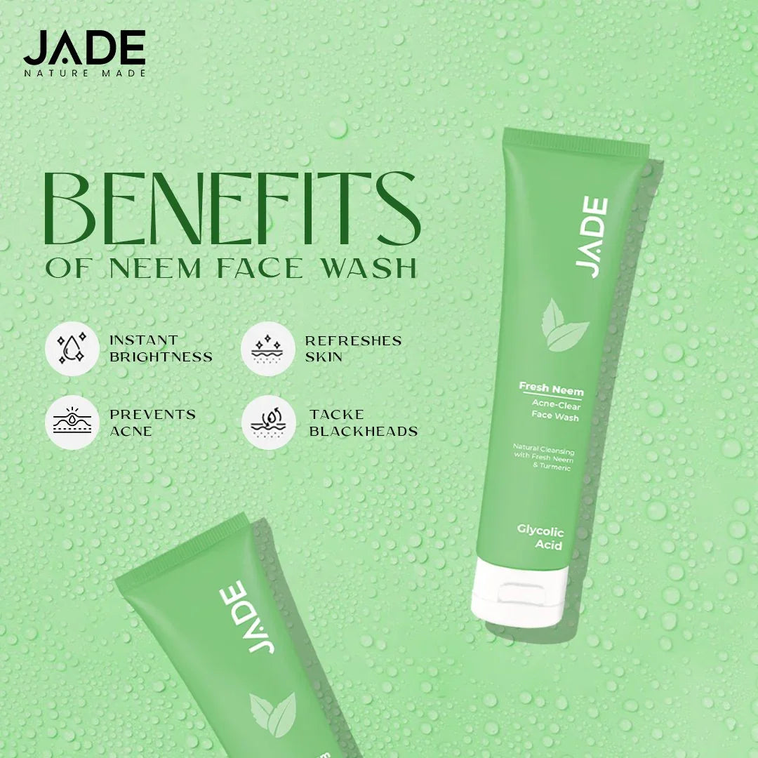 Unlock the Secret to Radiant Skin with Jade Neem Facewash: Your Natural Skincare Companion - JADE