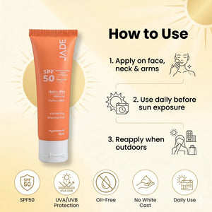 Buy Best Mineral Sunscreen Helio Pro SPF50 Online In Pakistan - JADE